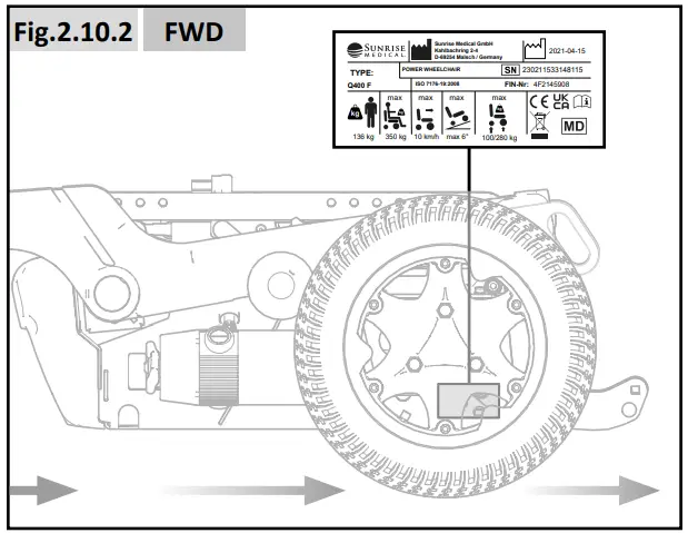 SUNRISE Quickie Q400 M F R Power Wheelchair - wheelchair