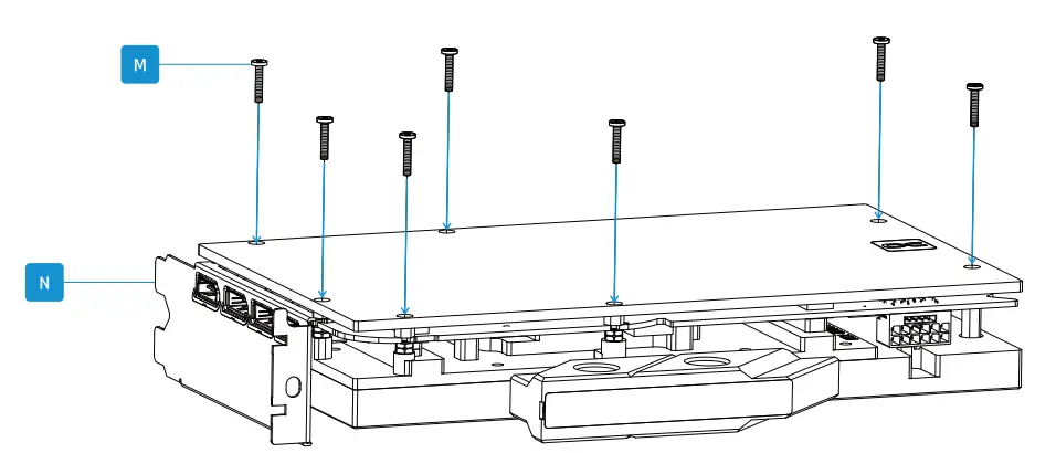 Mount PCI bracket and backplate