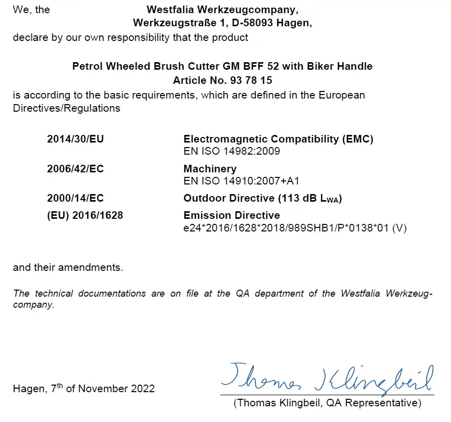 Garten Meister 937815 Petrol Wheeled Brush Cutter GM BFF 52 with Biker Handle 21