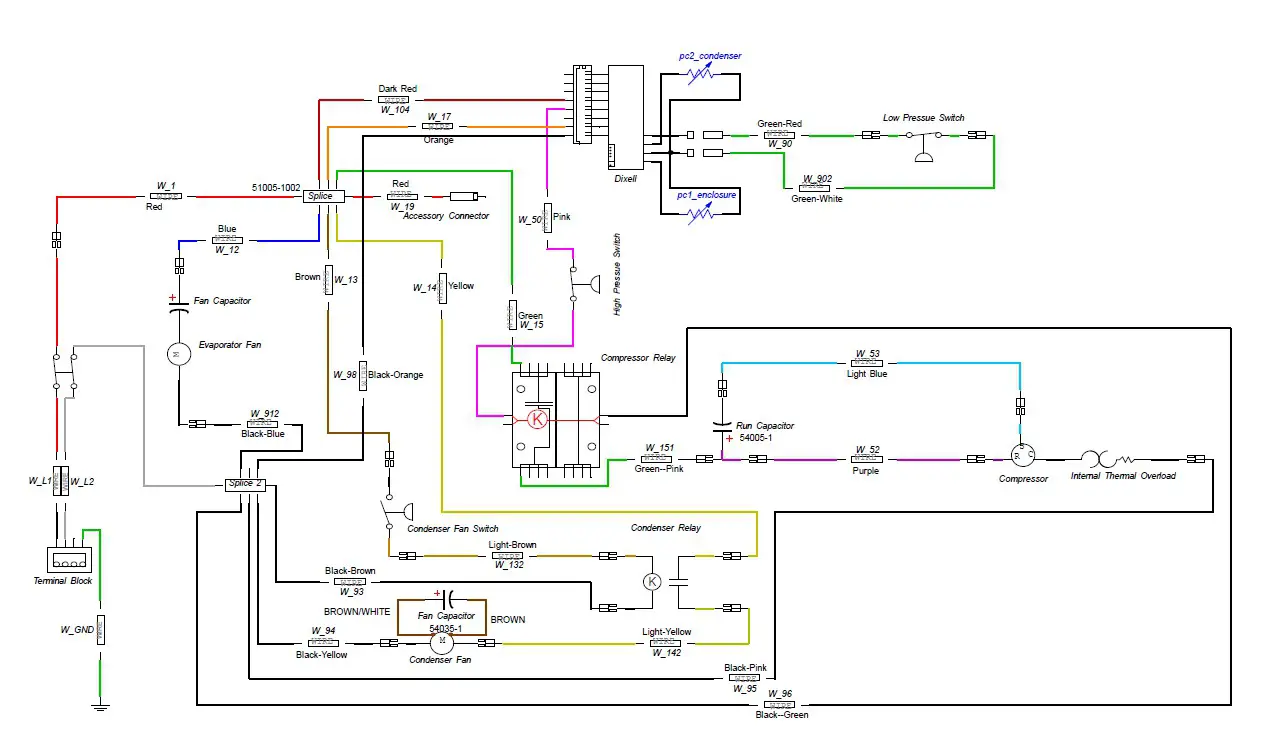 THERMAL EDGE HC20C Air Conditioner - Electrical Schematics 1
