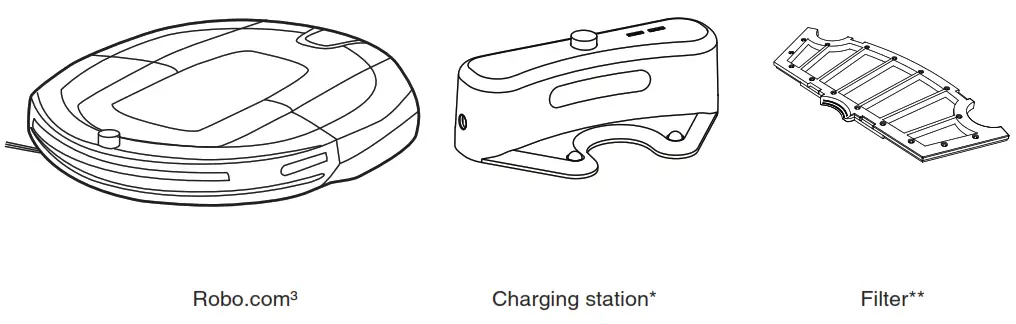 HOOVER Robo.com³ Robot Vacuum Cleaner RBC090001 - CONTENTS OF THE BOX