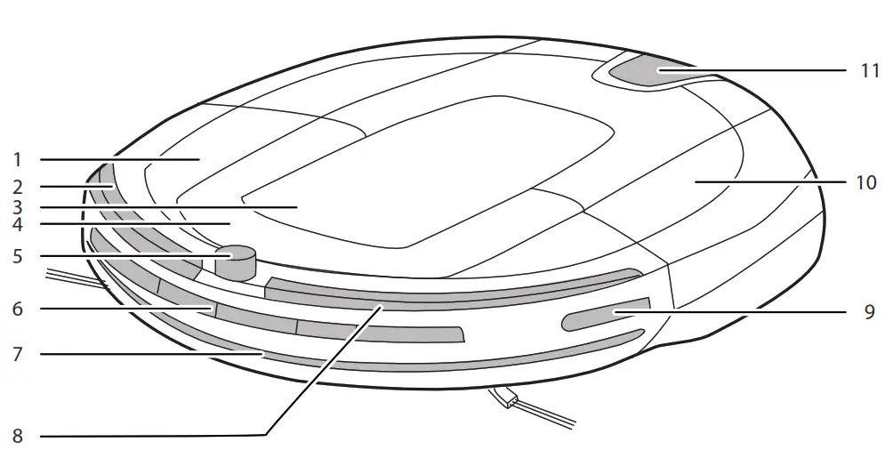 HOOVER Robo.com³ Robot Vacuum Cleaner RBC090001 - robo.com³ top View