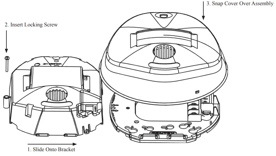 POTTER CHS Series Selectable Candela Ceiling Mount Horn Strobe - Mounting