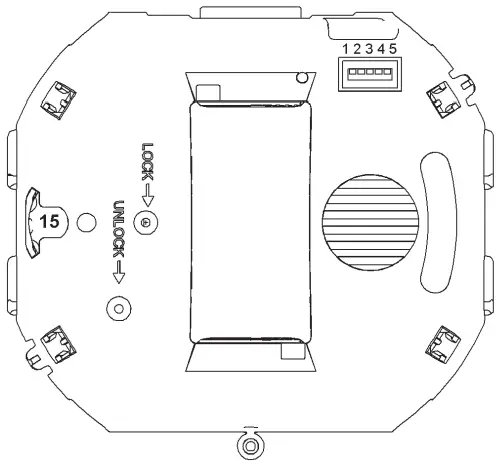 POTTER CHS Series Selectable Candela Ceiling Mount Horn Strobe - Switch Locations