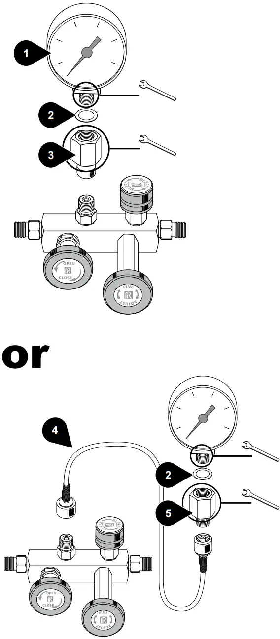Ralston QTCM Calibration Manifold - Reference Gauge 1