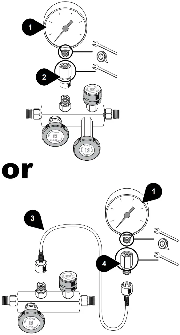 Ralston QTCM Calibration Manifold - Reference Gauge