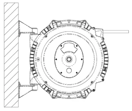 REELCRAFT SGA3650 OLP Series S Spring Driven Hose Reels - Typical mounting