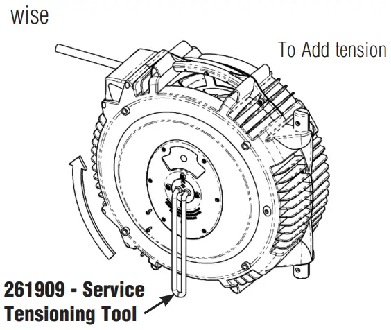 REELCRAFT SGA3650 OLP Series S Spring Driven Hose Reels - tension