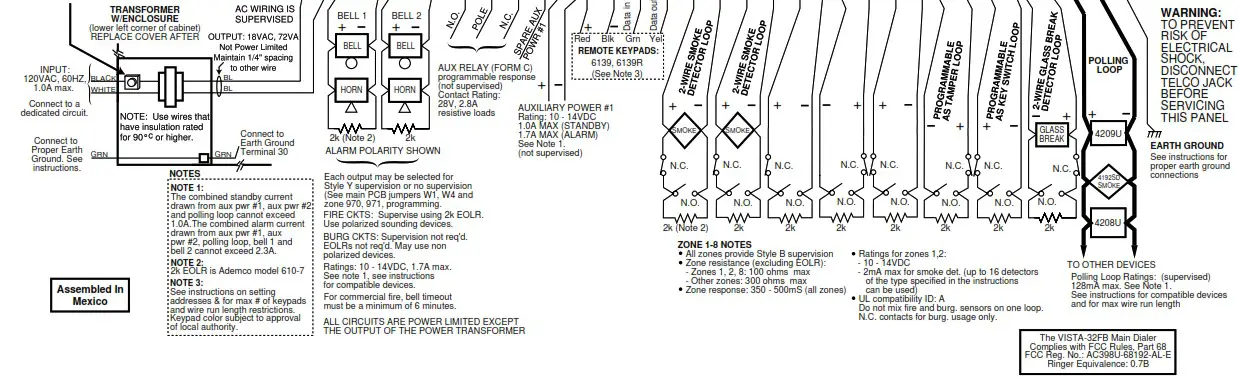 ADEMCO VISTA 32FB Commercial Fire and Burglary Partitioned Security System - Scheduling Worksheets 2