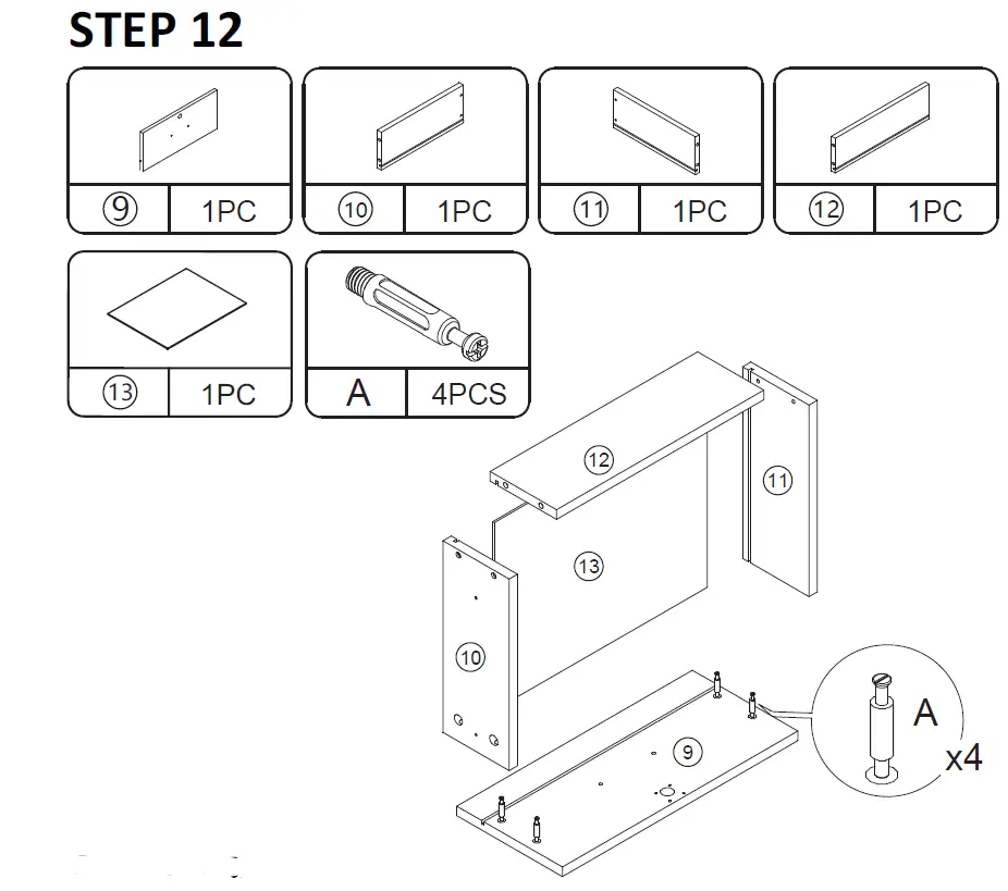 Reshable MR11N0208 Modern White Wall Salon Barber Styling Station 17
