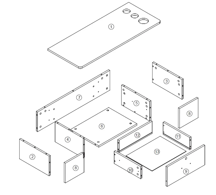 Reshable MR11N0208 Modern White Wall Salon Barber Styling Station 2