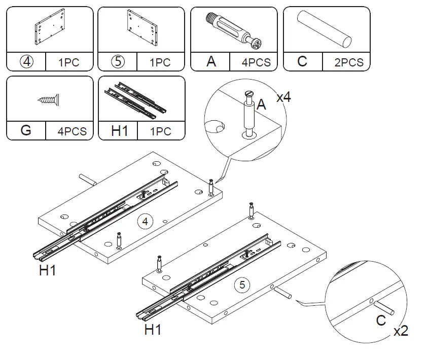 Reshable MR11N0208 Modern White Wall Salon Barber Styling Station 5