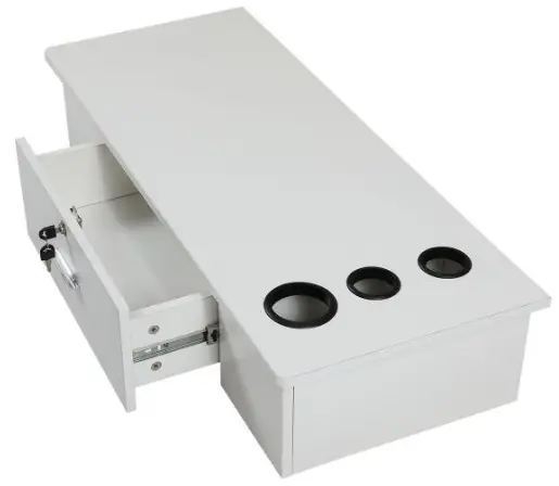 Reshable MR11N0208 Modern White Wall Salon Barber Styling Station