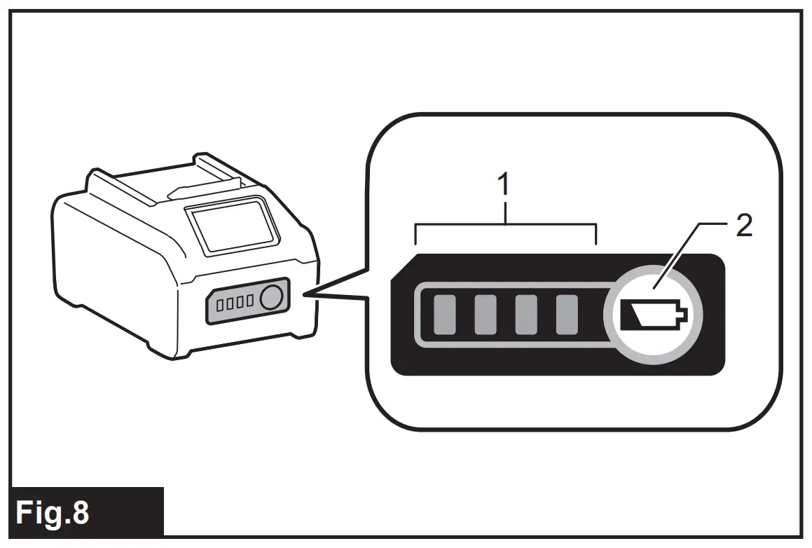 Indicating the remaining battery
capacity