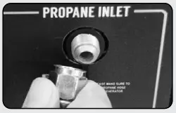 Duro Max XP13000EH 13000W 500cc -Connect propane hose