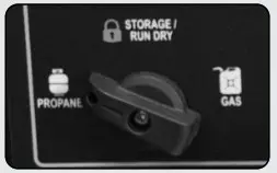 Duro Max XP13000EH 13000W 500cc -Turn fuel switch to Propane