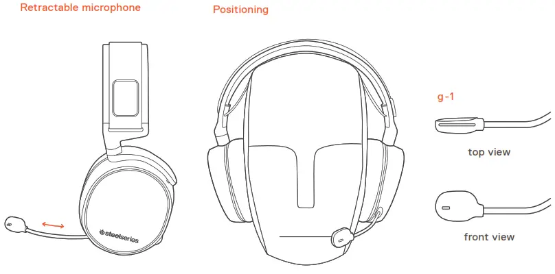 SteelSeries Arctis 7 Lossless Wireless Gaming - MICROPHONE