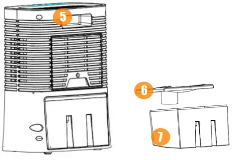 Crane EE-1000 Portable 2 liter Dehumidifier -fig 4