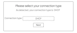 Choose the connection type