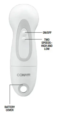 CONAIR FCB6M Battery Operated Facial Cleansing Brush-AREAS
