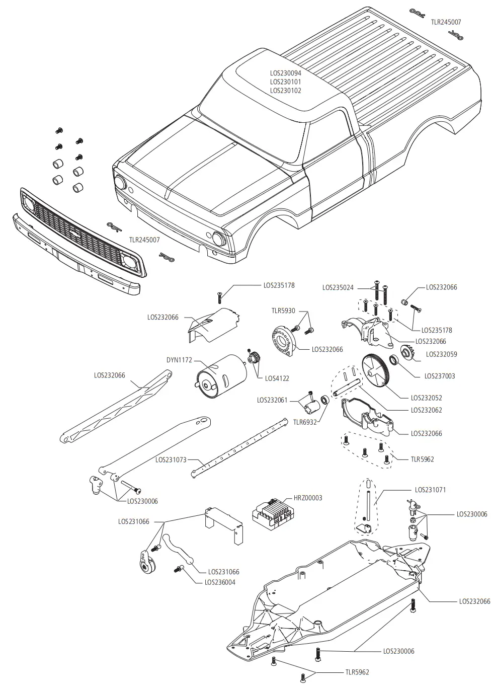 Losi 72 CHEVY C10 V100 RTR Instruction - figure 15