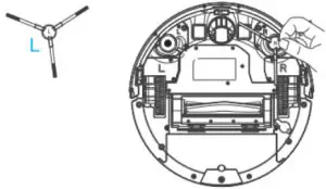 FourAmZ RX-V100 Robot Vacuum Cleaner - side brushes