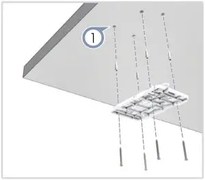 Mounting on a Ceiling Without T-Bars