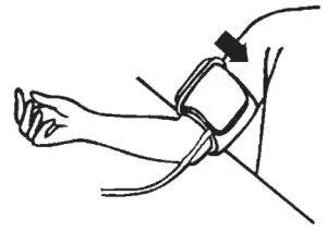 Cuff on right arm