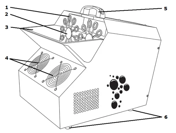 qtx QTFX B4 Professional Bubble Machine - Layout