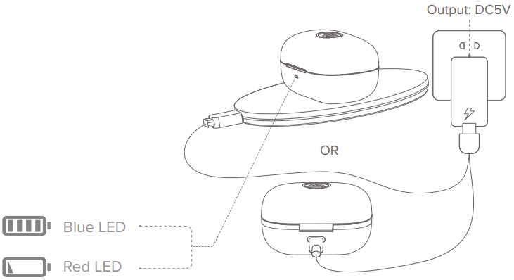 LYPERTEK PUREPLAY Z5 ANC True Wireless Earbuds - Charging Status
