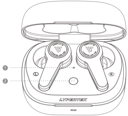 LYPERTEK PUREPLAY Z5 ANC True Wireless Earbuds - LED AND RESET