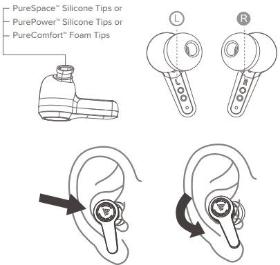 LYPERTEK PUREPLAY Z5 ANC True Wireless Earbuds - WEAR