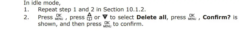 amplicomms BigTel 1580 Amplified Phone with Number Blocker and Voicemail User Guide - Delete all numbers from blacklist
