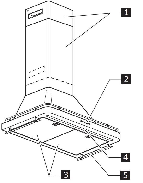 IKEA 205 217 11 Foeljande Wall Mounted Extractor Hood Stainless Steel - Product
