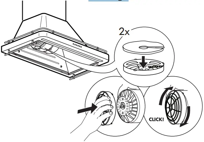 IKEA 205 217 11 Foeljande Wall Mounted Extractor Hood Stainless Steel - drainage
