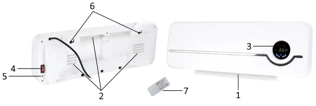 emerio WH 125971 Wall Mounted Heater - DESCRIPTION