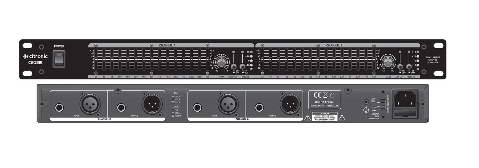 Citronic Ceq215 Graphic Equalizers User Manual Citronic Ceq215 Graphic Equalizers User Manual