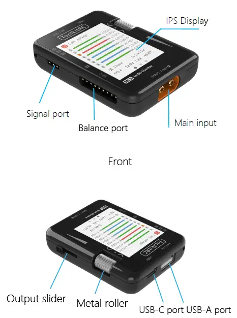 ToolkitRC MC8 Cell Checker and Multi Tool with USB-C Fast Charging Fig4