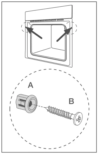 SECURING THE OVEN TO THE CABINET