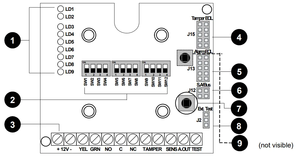 RISCO RK66S Ceilling Seismic Detector-fig2
