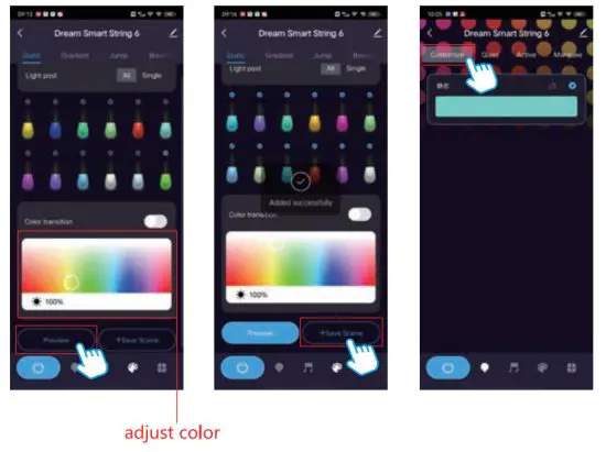 BLING LSC 030 W3 Smart LED String Lights - . Color adjustment