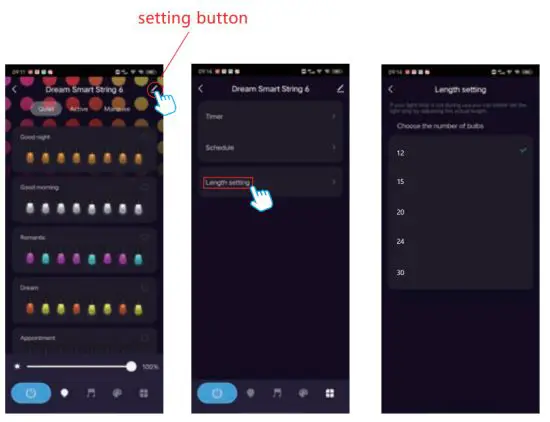 BLING LSC 030 W3 Smart LED String Lights - Length setting