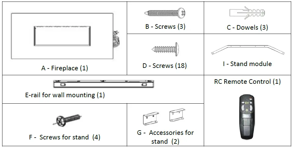 TOOLS FOR ASSEMBLY • Phillips screwdriver, electric drill; 1/4" wood drill, hammer. Water scale (not included) PARTS AND HARDWARE