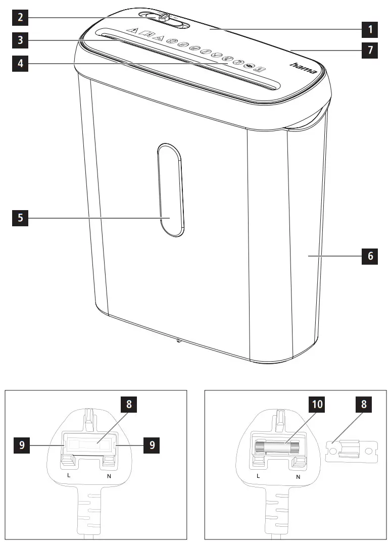 hama 73050541 BASIC S6 Shredder - FIG 1
