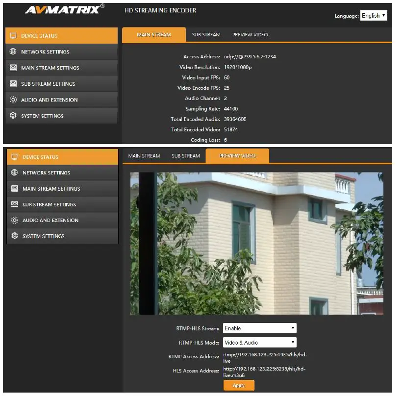 AVMATRIX -SE1117- H.265- H.264- SDI- STREAMING -ENCODER -4