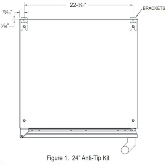 HESTAN GRS 24 24 Inch Outdoor Undercounter Refrigerator with Solid Door - BRACKETS