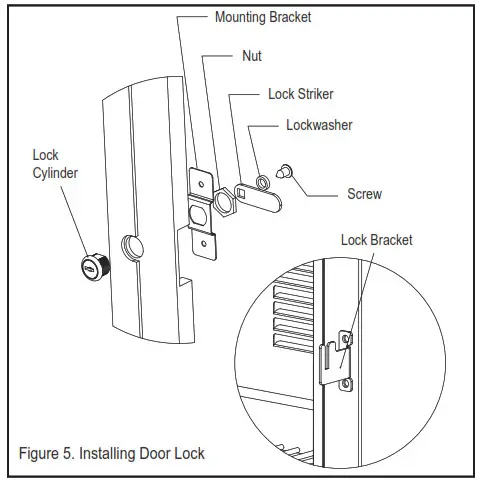 HESTAN GRS 24 24 Inch Outdoor Undercounter Refrigerator with Solid Door - DOOR LOCK