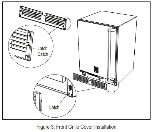 HESTAN GRS 24 24 Inch Outdoor Undercounter Refrigerator with Solid Door - GRILLE COVER