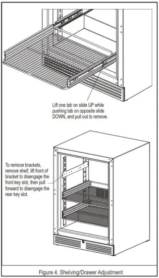 HESTAN GRS 24 24 Inch Outdoor Undercounter Refrigerator with Solid Door - SHELVING