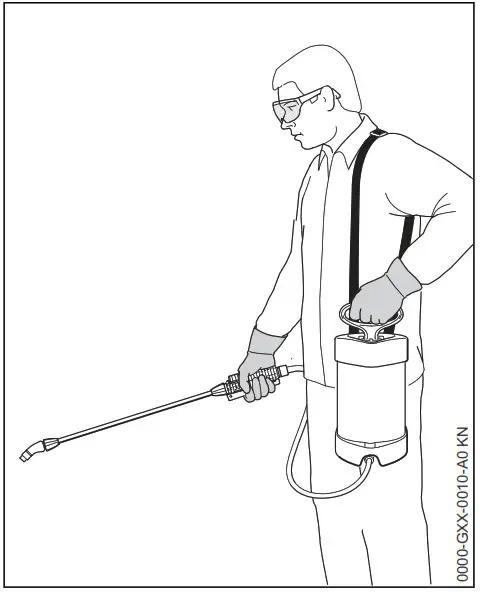 STIHL SG 21 Hand Sprayer - Holding and Controlling the